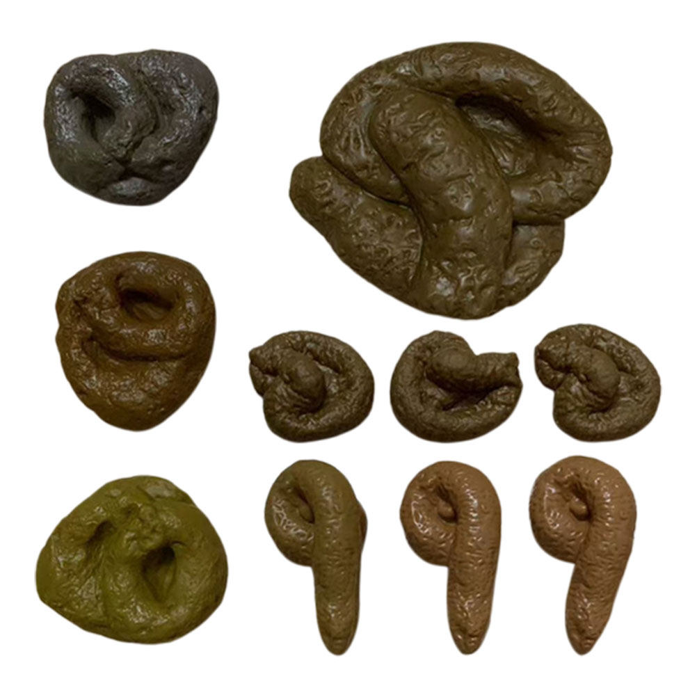 Fake Poop Gag Gift - 10 sztuk realistycznych sztucznych kulek, rekwizyty