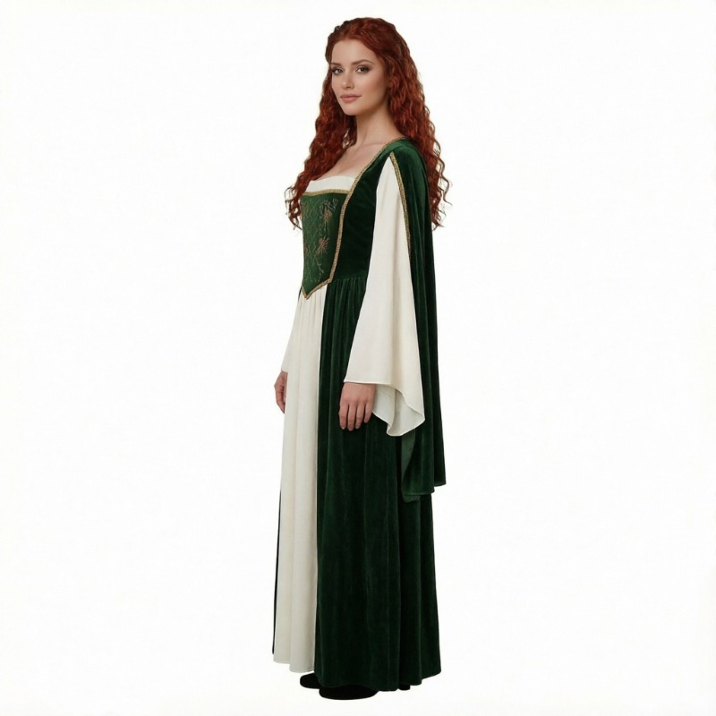 Medieval Renaissance Dress Women - Nowy średniowieczny kostium do cosplayu, retro