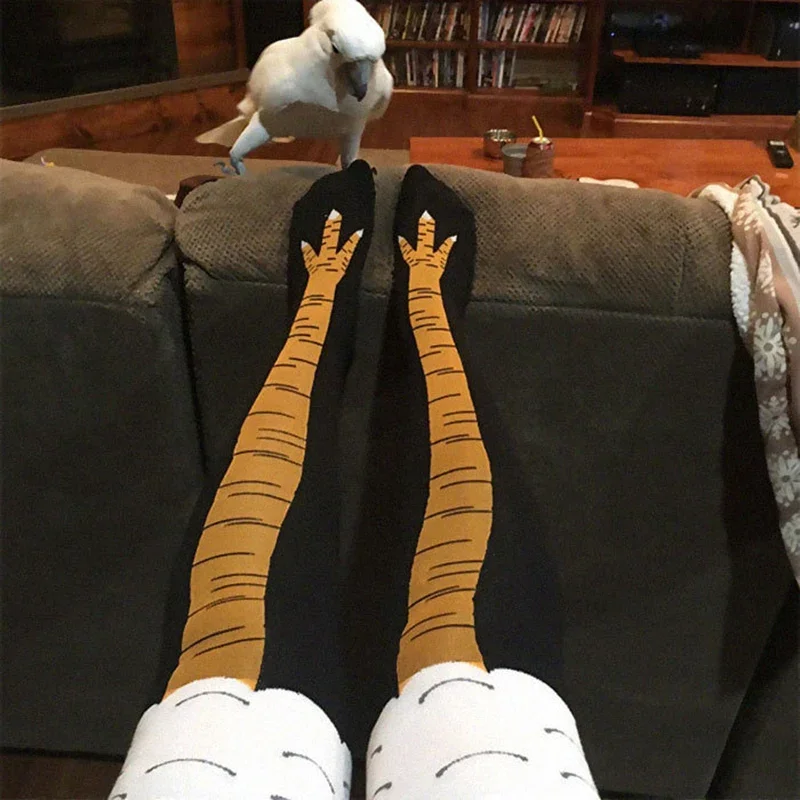 Funny Chicken Leg Socks - Męskie śmieszne skarpetki z kurczakiem 3D