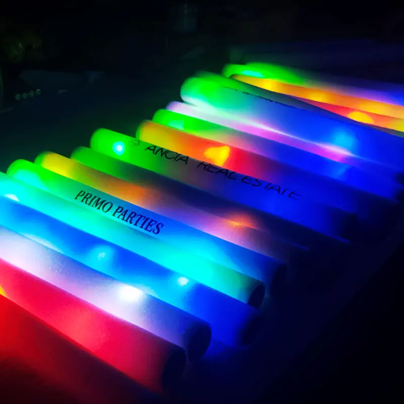 Flashing Led Foam Sticks Party - Spersonalizowane LED-owe pałeczki świetlne, piankowe laski
