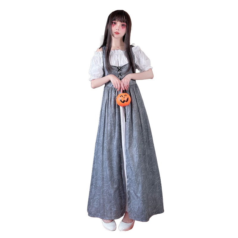 Medieval Renaissance Dress Women - Damski średniowieczny kostium renesansowy, długa sukienka