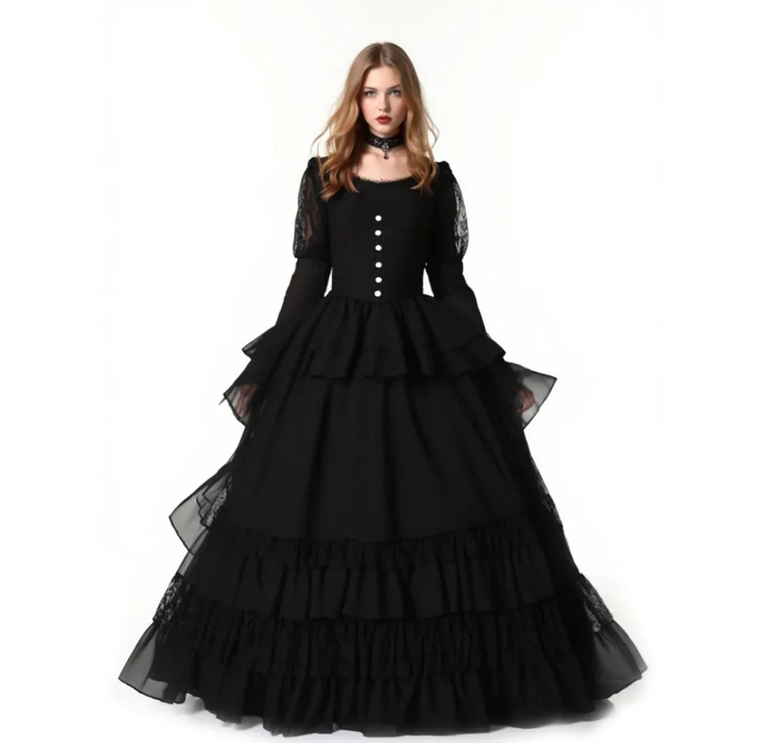 Damska średniowieczna gotycka  – Medieval Renaissance Dress Women recenzja i cena