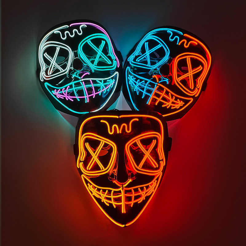 Bezprzewodowa maska pełnotwarz – Led Purge Mask Halloween recenzja i cena