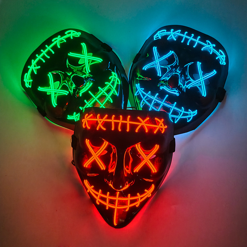 Bezprzewodowa maska pełnotwarz – Led Purge Mask Halloween recenzja i cena