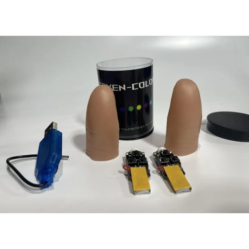 Siedem Kolorów LED Światło Kci – Thumb Tip Magic Trick Set recenzja i cena