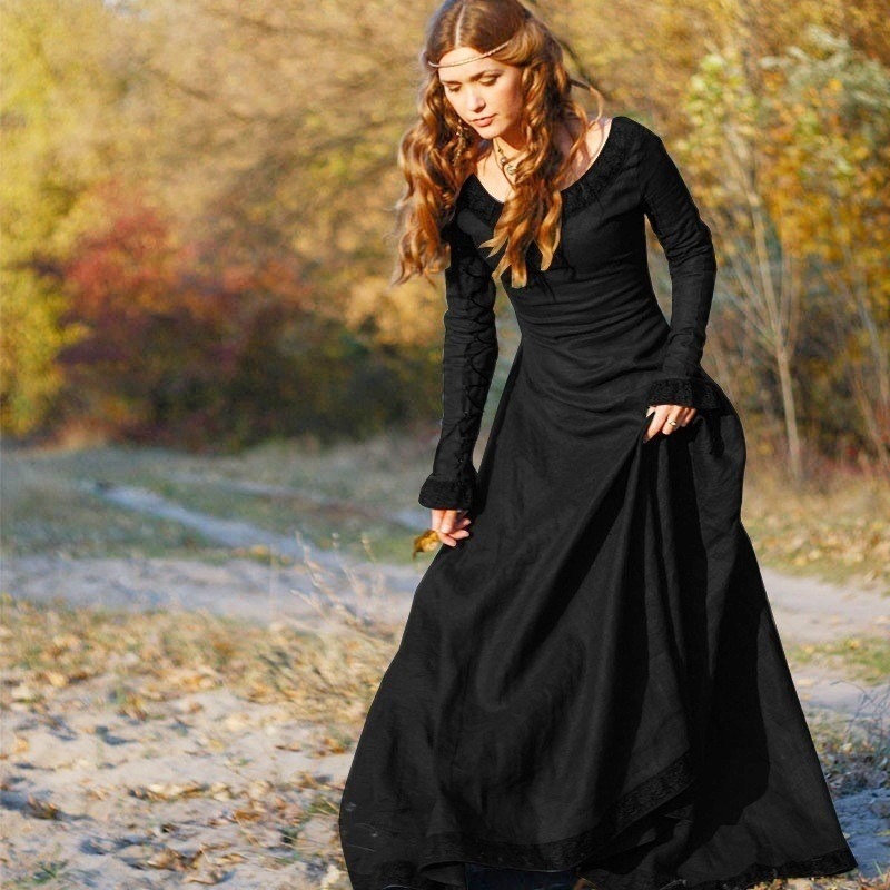 Długa sukienka w stylu średnio – Medieval Renaissance Dress Women recenzja i cena