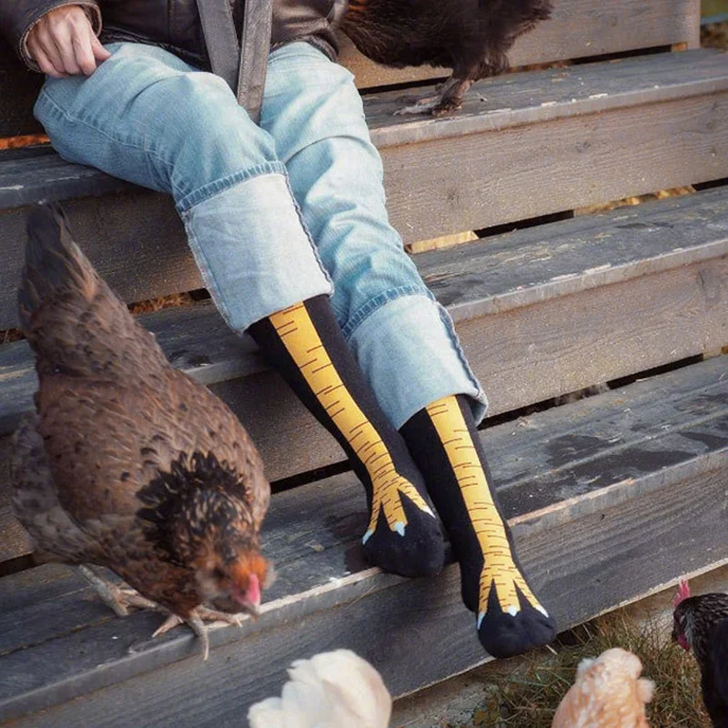 Męskie śmieszne skarpetki z ku – Funny Chicken Leg Socks recenzja i cena