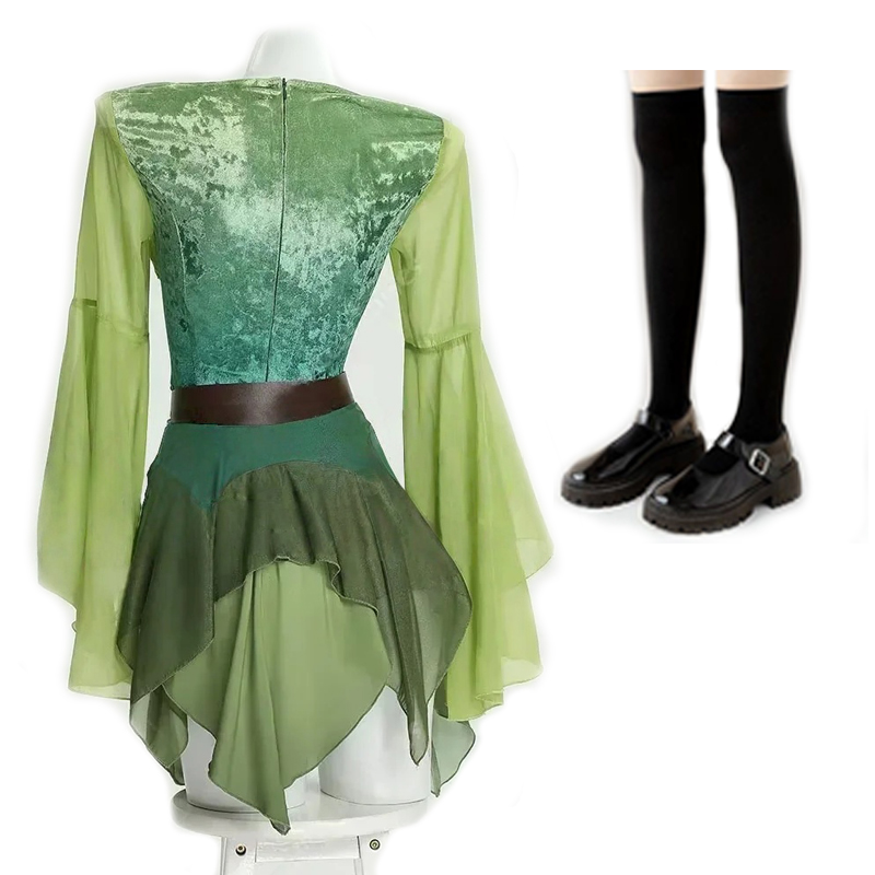 Damska średniowieczna zielona  – Medieval Renaissance Dress Women recenzja i cena
