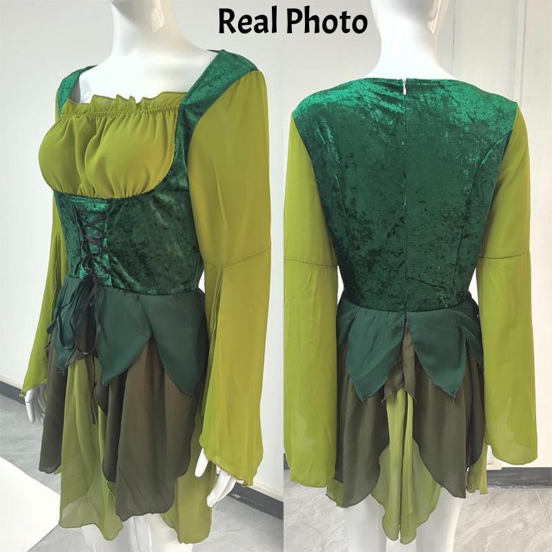 Damska średniowieczna zielona  – Medieval Renaissance Dress Women recenzja i cena