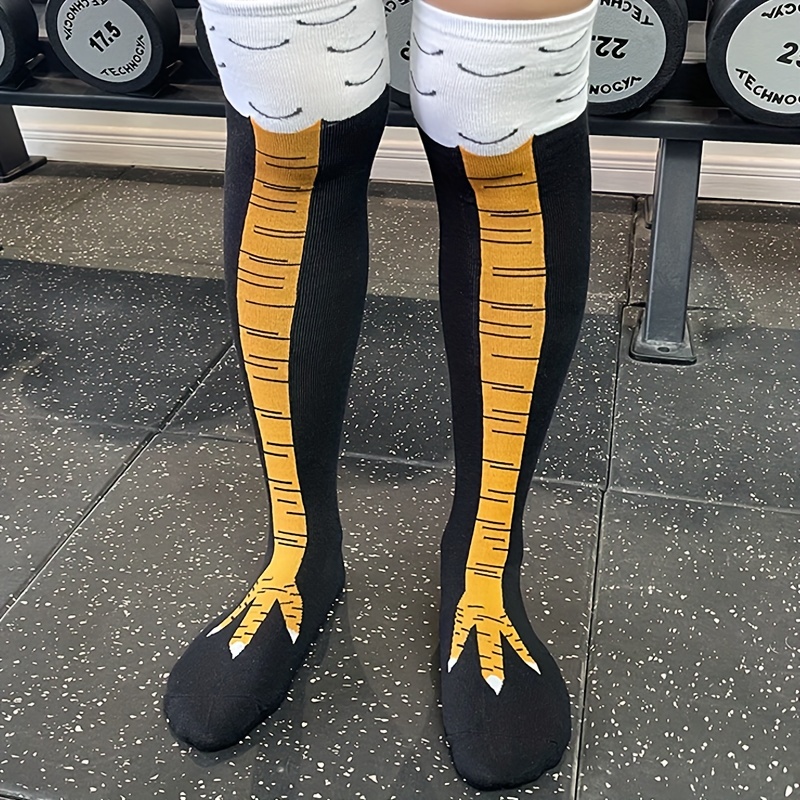 1/2 Par Damskie podkolanówki M – Funny Chicken Leg Socks recenzja i cena