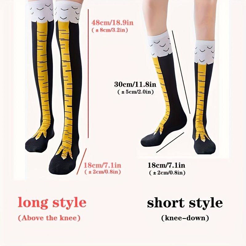 1/2 Par Damskie podkolanówki M – Funny Chicken Leg Socks recenzja i cena