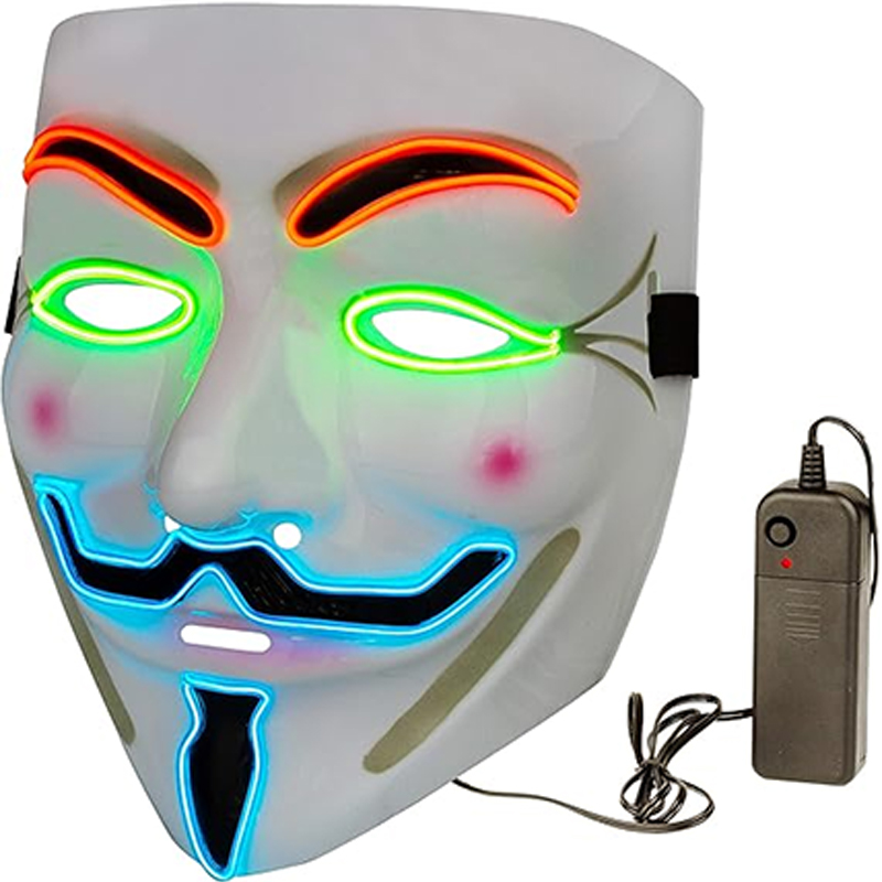 Maska LED Vendetta, dekoracja  – Led Purge Mask Halloween recenzja i cena