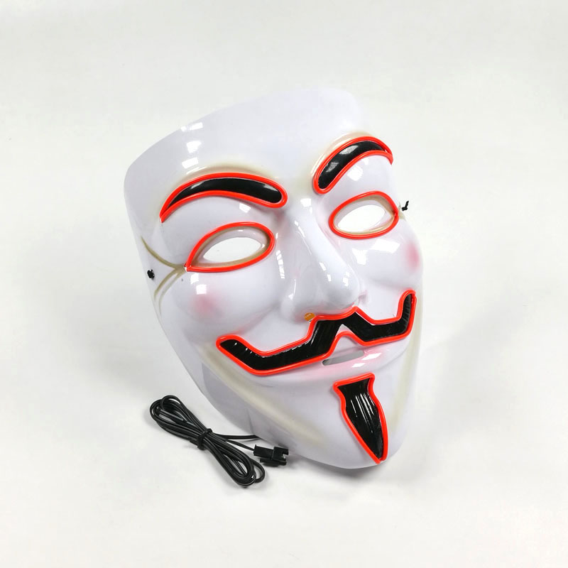 Maska LED Vendetta, dekoracja  – Led Purge Mask Halloween recenzja i cena