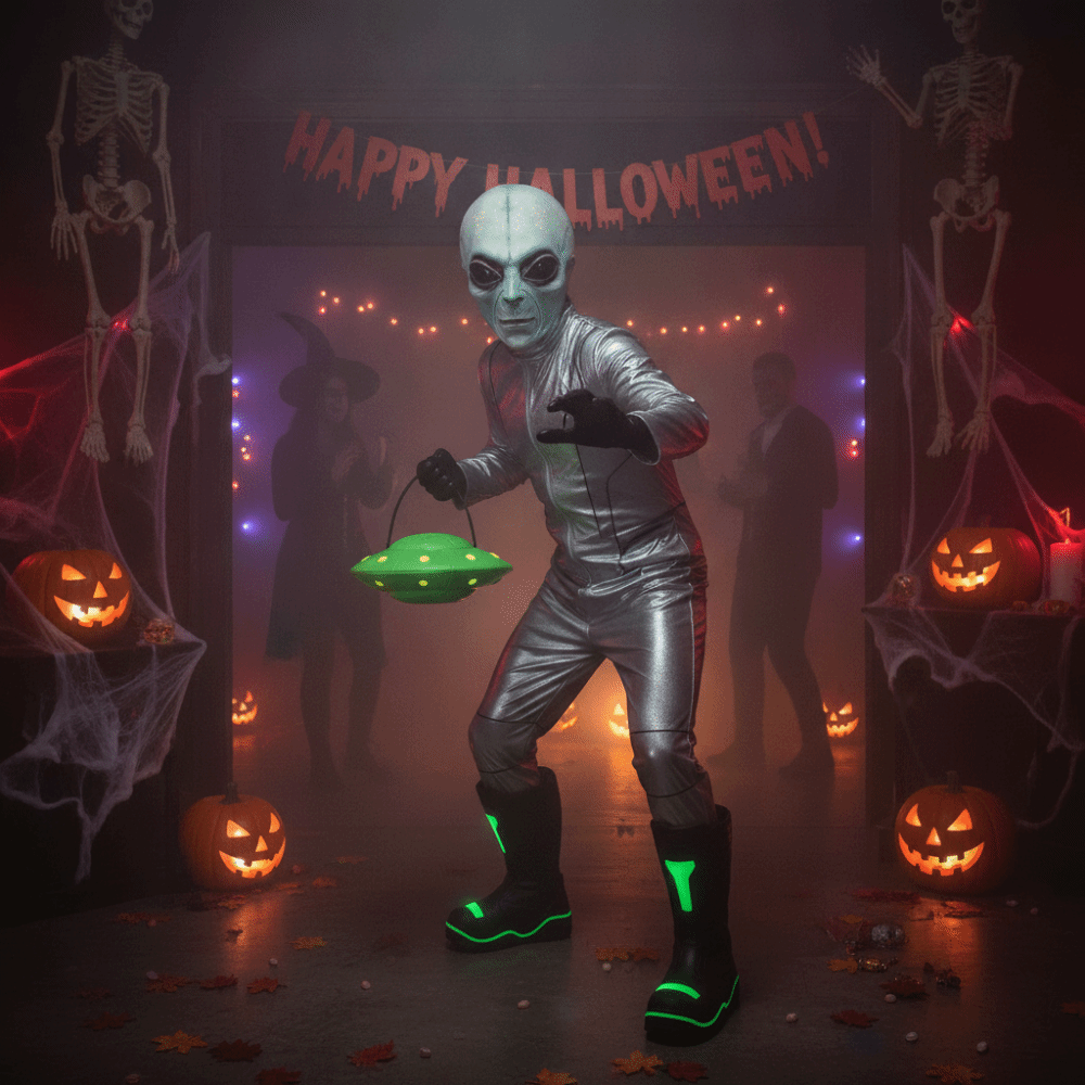 Maska obcej z lateksu, zielona – Latex Alien Mask Realistic recenzja i cena